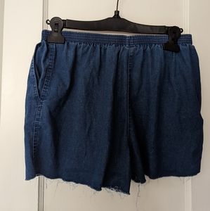 Vintage jeans shorts/cutoffs with elastic waist
